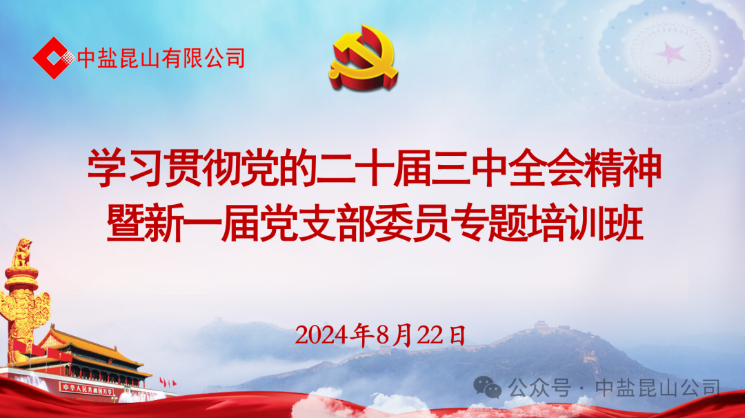 公司召开学习贯彻党的二十届三中全会精神暨新一届党支部委员专题培训会议